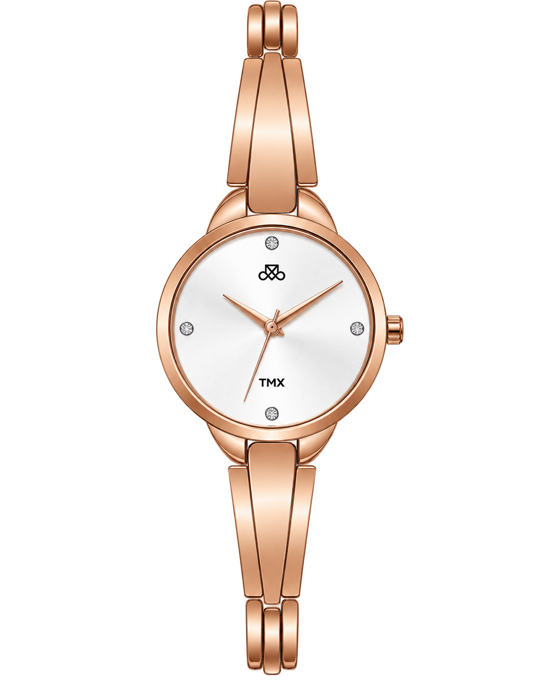 TMX TMX Women's Rose Gold White Dial Watch